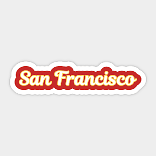 San Francisco Script Sticker